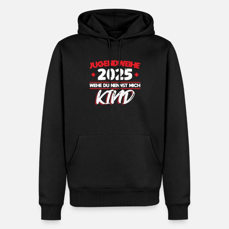 Jugendweihe 2025 Mädchen Junge - Männer Premium Bio Hoodie - Schwarz