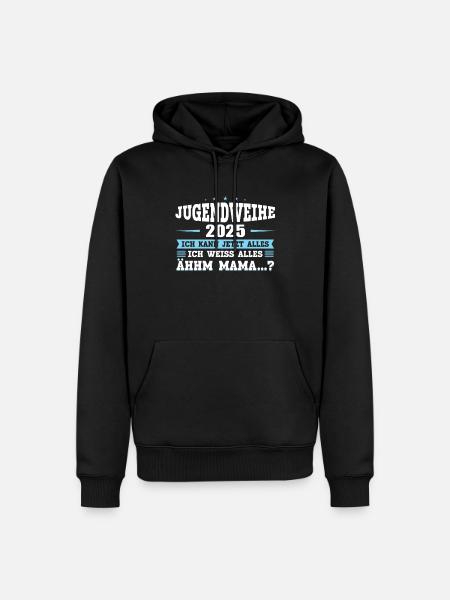 Jugendweihe 2025 Mädchen Junge - Männer Premium Bio Hoodie - Schwarz