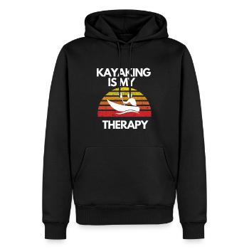 Kayak Kanu Paddeln Kajakfahren Geschenkidee - Männer Premium Bio Hoodie - Schwarz - Vorne - Nico (187cm)