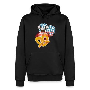 Aufbrezeln T-shirt Volksfest Trachtenshirt Ersatz - Männer Premium Bio Hoodie - Schwarz - Vorne - Nico (187cm)