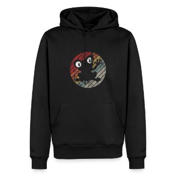 Frosch Frösche Geschenk für Kinder Lustig Witzig - Männer Premium Bio Hoodie - Schwarz - Vorne - Nico (187cm)