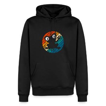 Frosch Frösche Geschenk für Kinder Lustig Witzig - Männer Premium Bio Hoodie - Schwarz - Vorne - Nico (187cm)