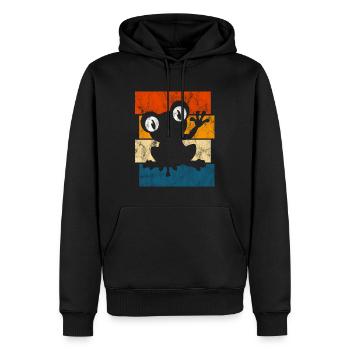 Frosch Frösche Geschenk für Kinder Lustig Witzig - Männer Premium Bio Hoodie - Schwarz - Vorne - Nico (187cm)
