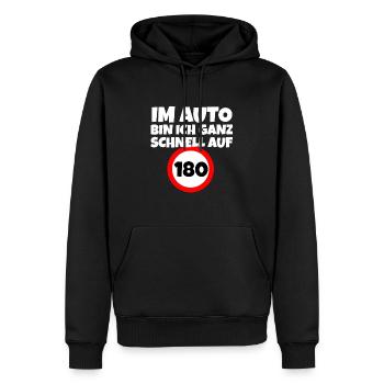 Autofahrer Schnelles Autofahren - Männer Premium Bio Hoodie - Schwarz - Vorne - Nico (187cm)