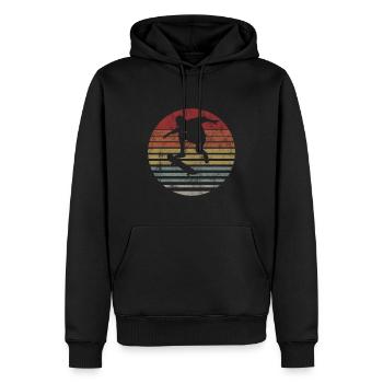 Skateboarder Skateboard Skater Skate Skateing - Sweat à capuche Premium bio Homme - noir - Devant - Nico (187cm)