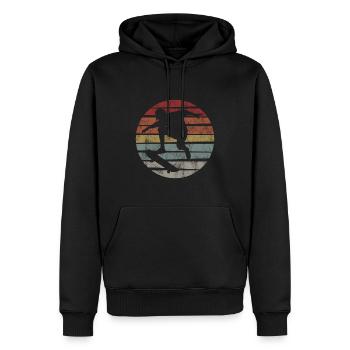 Skateboarder Skateboard Skater Skate Skateing - Sweat à capuche Premium bio Homme - noir - Devant - Nico (187cm)