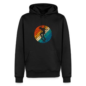 Skateboarder Skateboard Skater Skate Skateing - Sweat à capuche Premium bio Homme - noir - Devant - Nico (187cm)