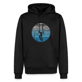 Skateboarder Skateboard Skater Skate Skateing - Sweat à capuche Premium bio Homme - noir - Devant - Nico (187cm)