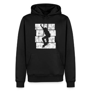 Skateboard Skateboarder Skater Skate Skateing - Männer Premium Bio Hoodie - Schwarz - Vorne - Nico (187cm)