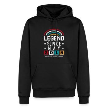 2015 Legend Since Geburtstag Geschenk Mai - Männer Premium Bio Hoodie - Schwarz - Vorne - Nico (187cm)