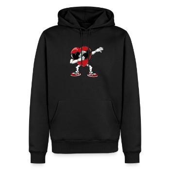 Dabbing Heart Breaker Funny Gamer Kids Boys - Men’s Premium Organic Hoodie - black - Front - Nico (187cm)
