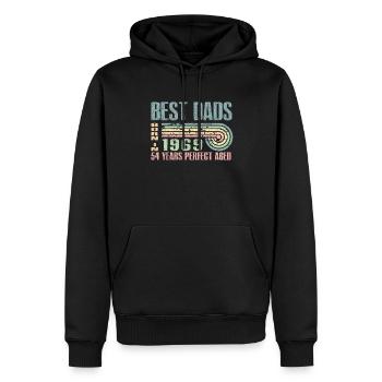 Die Besten Väter Sind 1969 Geboren, 54 Jahre Alt, - Männer Premium Bio Hoodie - Schwarz - Vorne - Nico (187cm)