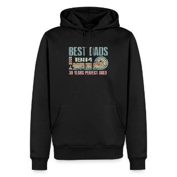 The best fathers are born in 1984, 39 years old, - Men’s Premium Organic Hoodie - black - Front - Nico (187cm)