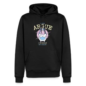 Je ne discute pas, j’explique simplement pourquoi - Sweat à capuche Premium bio Homme - noir - Devant - Nico (187cm)