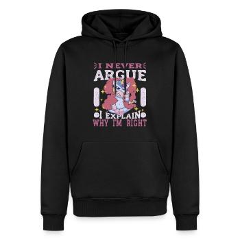 I'm not arguing, I'm just explaining why - Men’s Premium Organic Hoodie - black - Front - Nico (187cm)