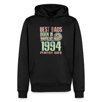 Die Besten Väter Sind 1994 Geboren, 29 Jahre Alt, - Männer Premium Bio Hoodie - Schwarz - Vorne - Nico (187cm)