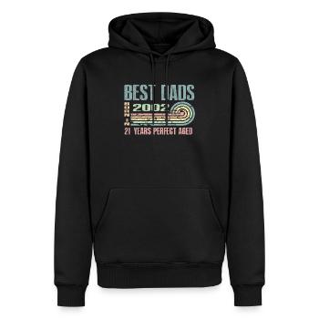 Die Besten Väter Sind 2002 Geboren, 21 Jahre Alt, - Männer Premium Bio Hoodie - Schwarz - Vorne - Nico (187cm)