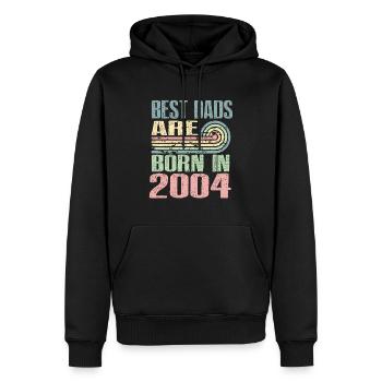 Die Besten Väter Sind 2004 Geboren, 19 Jahre Alt, - Männer Premium Bio Hoodie - Schwarz - Vorne - Nico (187cm)