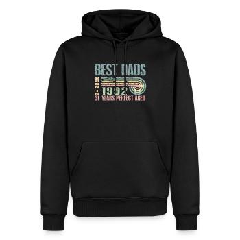 Die Besten Väter Sind 1992 Geboren, 31 Jahre Alt, - Männer Premium Bio Hoodie - Schwarz - Vorne - Nico (187cm)