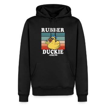 Canard en caoutchouc Canard jaune Équipage Baignade Canards Canards Canards - Sweat à capuche Premium bio Homme - noir - Devant - Nico (187cm)