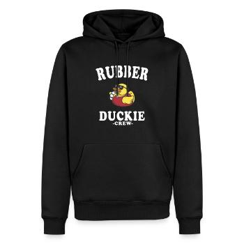 Canard en caoutchouc Canard jaune Équipage Baignade Canards Canards Canards - Sweat à capuche Premium bio Homme - noir - Devant - Nico (187cm)