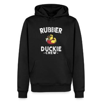 Gummiente Gelbe Ente Crew Badeenten Enten Enten - Männer Premium Bio Hoodie - Schwarz - Vorne - Nico (187cm)