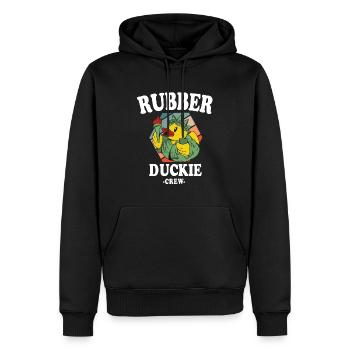 Canard en caoutchouc Canard jaune Équipage Baignade Canards Canards Canards - Sweat à capuche Premium bio Homme - noir - Devant - Nico (187cm)