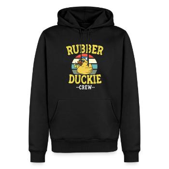 canard en caoutchouc canard jaune canard équipage canards en caoutchouc canards canards - Sweat à capuche Premium bio Homme - noir - Devant - Nico (187cm)