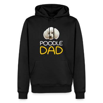 Papa caniche - papa caniche - Sweat à capuche Premium bio Homme - noir - Devant - Nico (187cm)