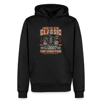 Klassiker 2007 Jahrgang Vintage Retro Motorrad - Männer Premium Bio Hoodie - Schwarz - Vorne - Nico (187cm)