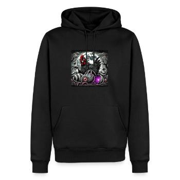 Horreur Zombie Poulet Oeuf de Pâques Démon effrayant - Sweat à capuche Premium bio Homme - noir - Devant - Nico (187cm)