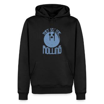 Quilles Quilles Bowler Disant Drôle - Sweat à capuche Premium bio Homme - noir - Devant - Nico (187cm)