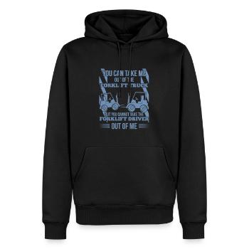 Gabelstaplerfahrer Spruch lustig Lager Logistik - Männer Premium Bio Hoodie - Schwarz - Vorne - Nico (187cm)