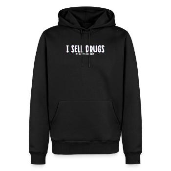 Les cadeaux de | de pharmacien Pharmacologique profession - Sweat à capuche Premium bio Homme - noir - Devant - Nico (187cm)