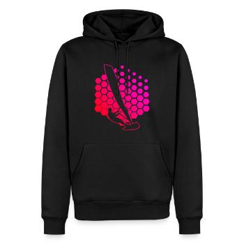 Windsurfer Surf Femmes Windsurf Hommes Surf - Sweat à capuche Premium bio Homme - noir - Devant - Nico (187cm)