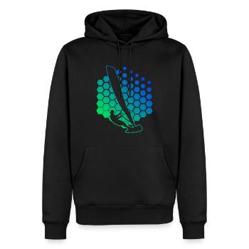 Planche à voile femmes Hommes Windsurf Surfer Surf Surf - Sweat à capuche Premium bio Homme - noir - Devant - Nico (187cm)
