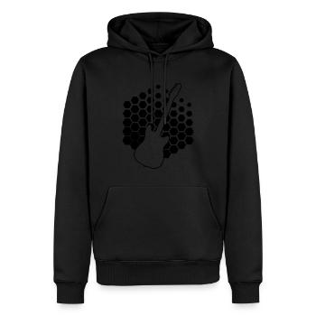 Guitariste Guitariste Guitariste Guitariste Guitare Homme - Sweat à capuche Premium bio Homme - noir - Devant - Nico (187cm)