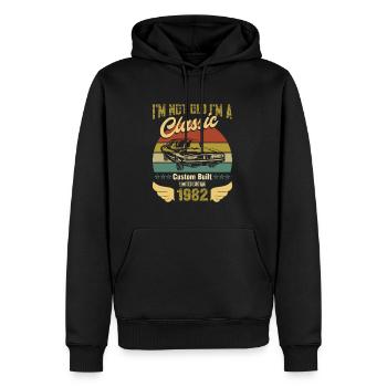 Best of 1982 Birthday Gifts for born in 1982 - Men’s Premium Organic Hoodie - black - Front - Nico (187cm)