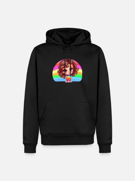 Girl Rainbow - Men’s Premium Organic Hoodie - black