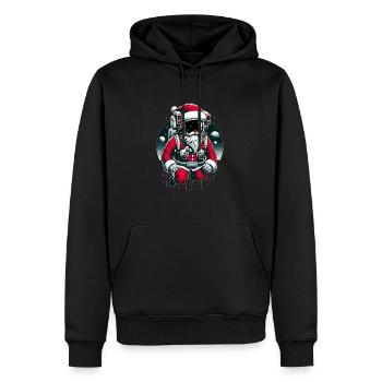 Der Weihnachtsmann Im Weltall - Männer Premium Bio Hoodie - Schwarz - Vorne - Nico (187cm)