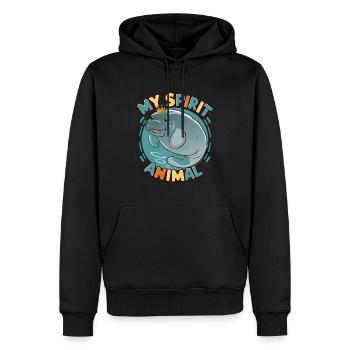 Dugong mein Spirit Animal ich liebe Manatees - Männer Premium Bio Hoodie - Schwarz - Vorne - Nico (187cm)