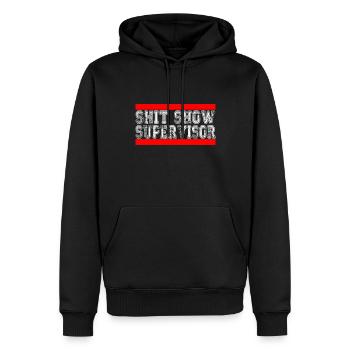 Shitshow Supervisor Funny saying - Men’s Premium Organic Hoodie - black - Front - Nico (187cm)