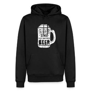 FURTHER BEER DRINKING BARBECUE SAYINGS MOTIFS - Men’s Premium Organic Hoodie - black - Front - Nico (187cm)