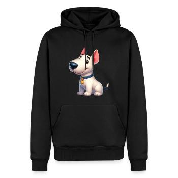 Bullterrier - Männer Premium Bio Hoodie - Schwarz - Vorne - Nico (187cm)
