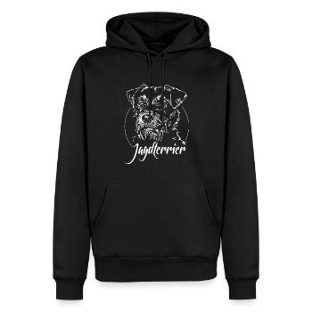 JAGDTERRIER Portrait Wilsigns Hunde Jagdhunde - Männer Premium Bio Hoodie - Schwarz - Vorne - Nico (187cm)
