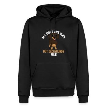 Coole Dackel Hundebesitzer Wiener Dachshund - Männer Premium Bio Hoodie - Schwarz - Vorne - Nico (187cm)