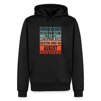 Postboten Geburtstag August geboren Postbote - Männer Premium Bio Hoodie - Schwarz - Vorne - Nico (187cm)