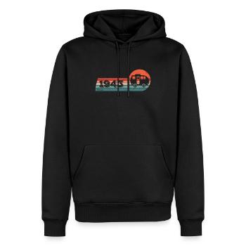 Campingwagen Camping Jahrgang 1943 Geburtstag - Männer Premium Bio Hoodie - Schwarz - Vorne - Nico (187cm)