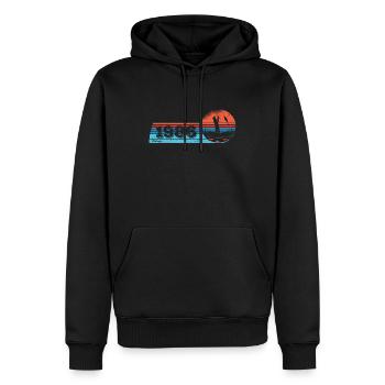 Pêcheur né en 1986 Anniversaire Fliegenflischen - Sweat à capuche Premium bio Homme - noir - Devant - Nico (187cm)