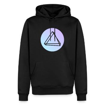 PhotoPrism® - Männer Premium Bio Hoodie - Schwarz - Vorne - Nico (187cm)